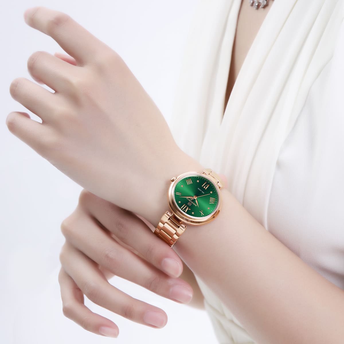 ساعة نافي فورس للنساء NF5030-RG-GN 8 ساعة نافي فورس للنساء NF5030-RG-GN