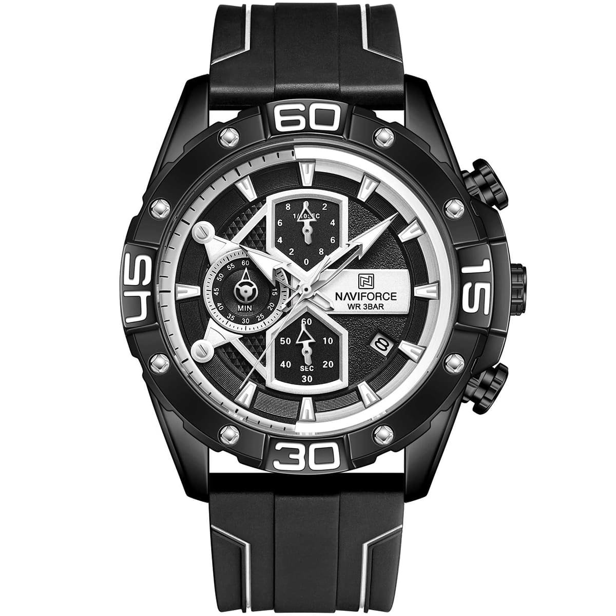 ساعة نافي فورس رجالي NF8018T-B-B-W 1 ساعة نافي فورس رجالي NF8018T-B-B-W