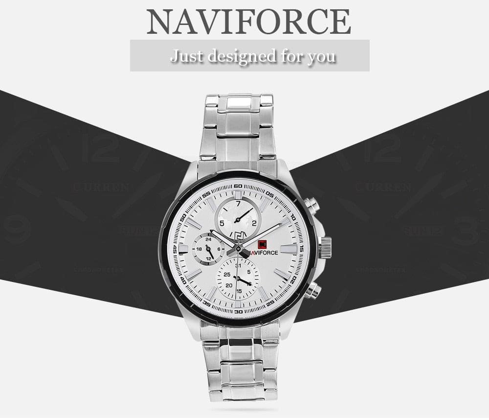 ساعة نافي فورس رجالي NF9089S-S-W 15 ساعة نافي فورس رجالي NF9089S-S-W