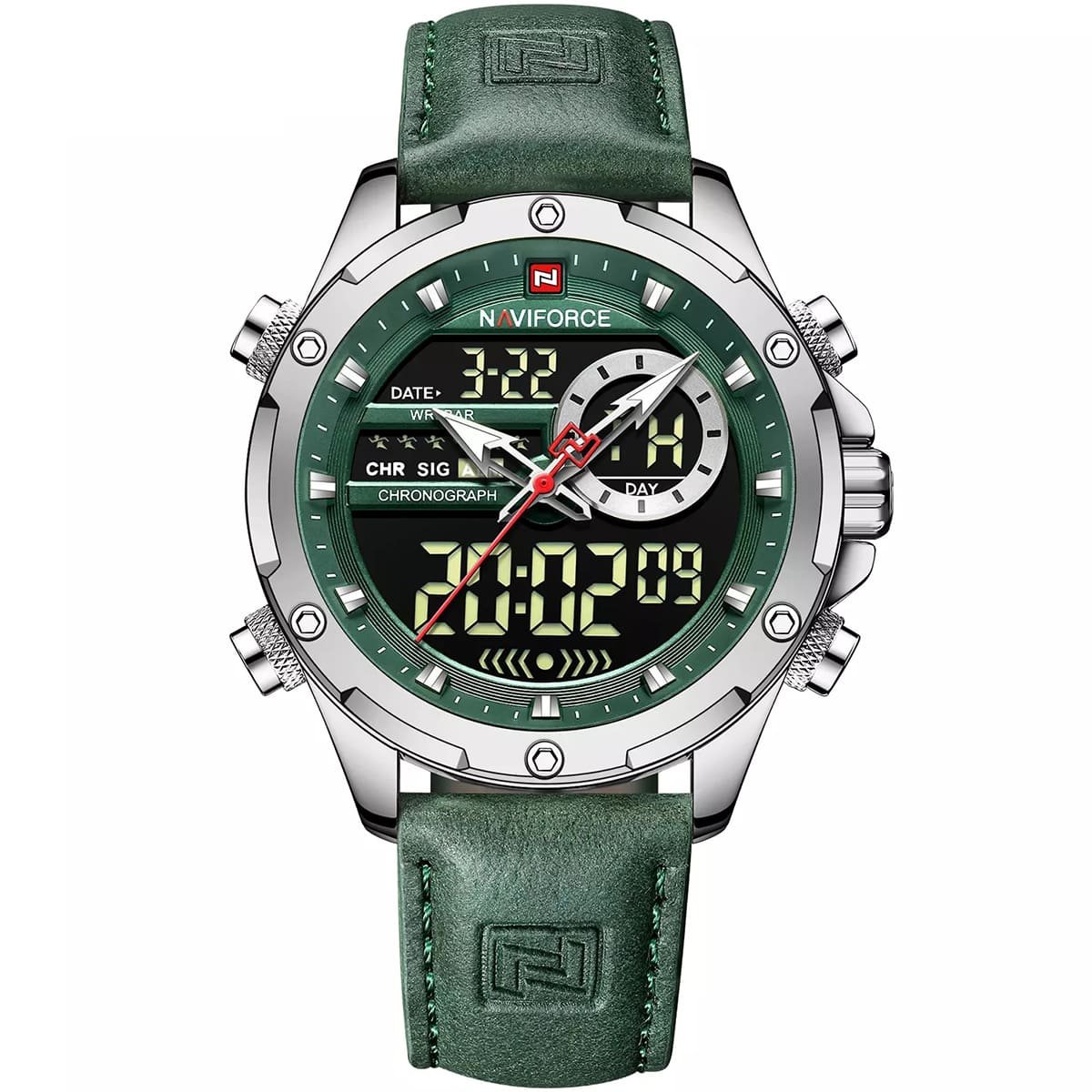 ساعة نافي فورس رجالي NF9208-S-GN-GN 1 ساعة نافي فورس رجالي NF9208-S-GN-GN