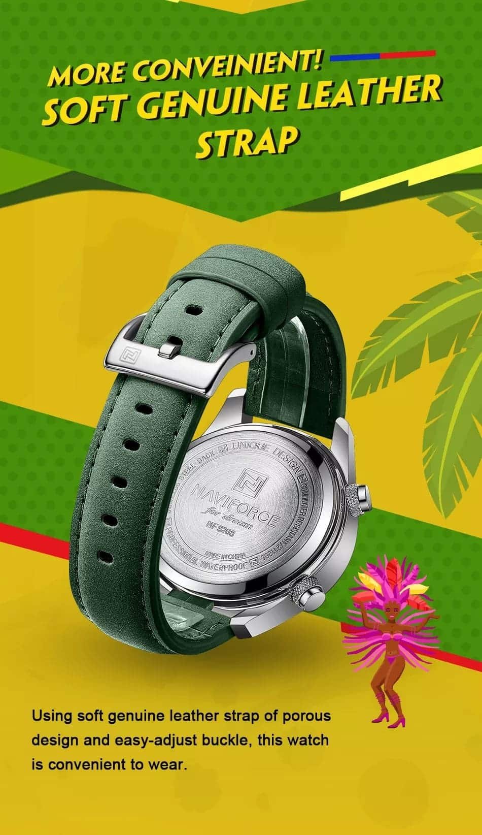 ساعة نافي فورس رجالي NF9208-S-GN-GN 11 ساعة نافي فورس رجالي NF9208-S-GN-GN