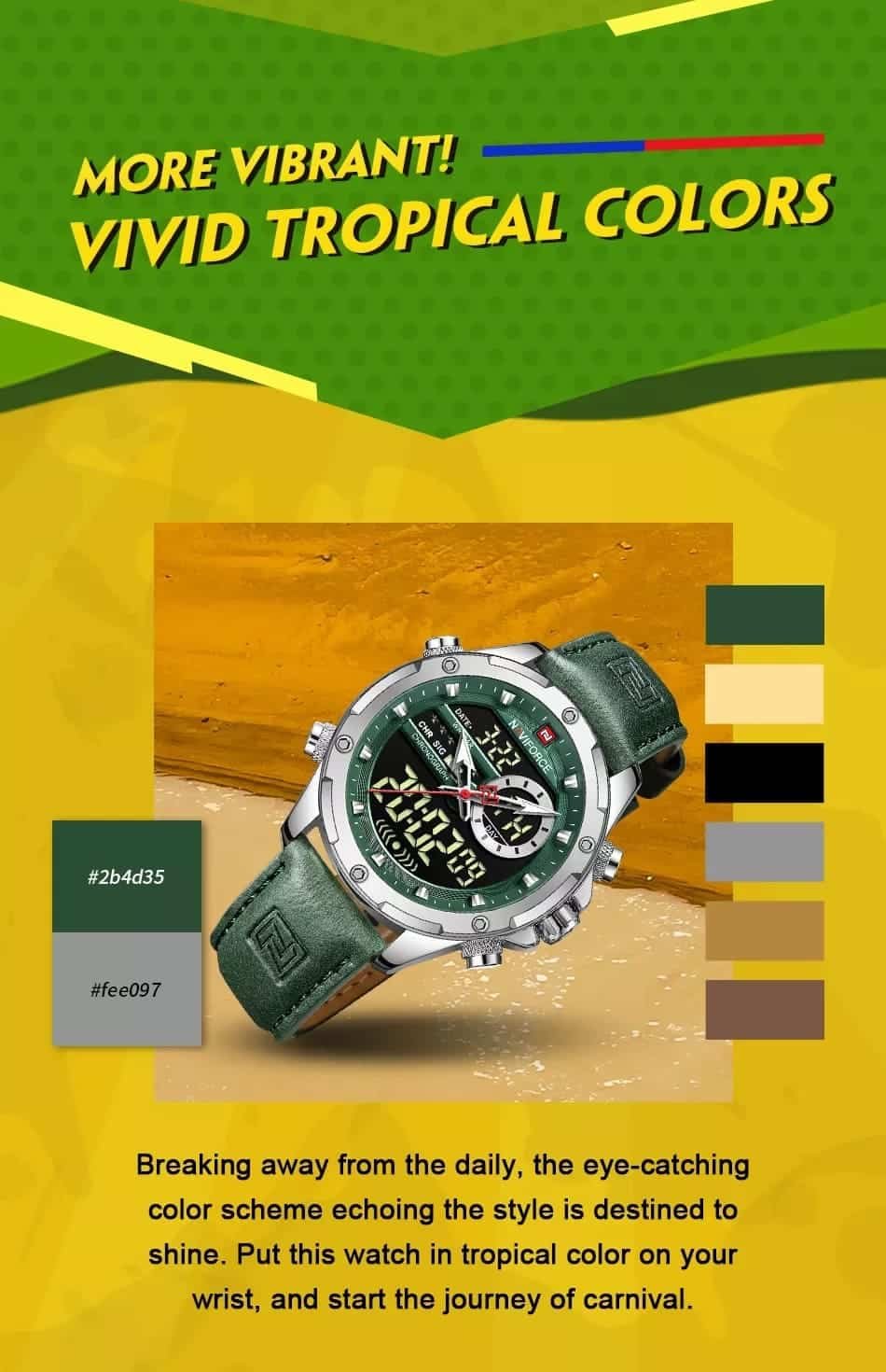ساعة نافي فورس رجالي NF9208-S-GN-GN 8 ساعة نافي فورس رجالي NF9208-S-GN-GN